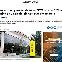 El mercado empresarial cierra 2021 con un 16% ms de fusiones y adquisiciones que antes de la pandemia